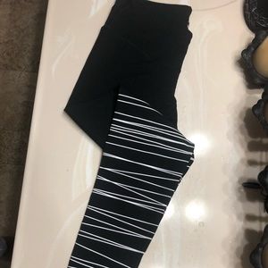 High waisted black workout leggings